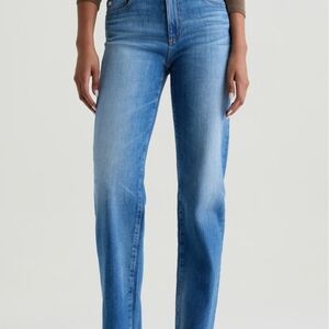 AG Adriano Goldschmied Brinley Mid Rise Straight Leg Jeans - Blue